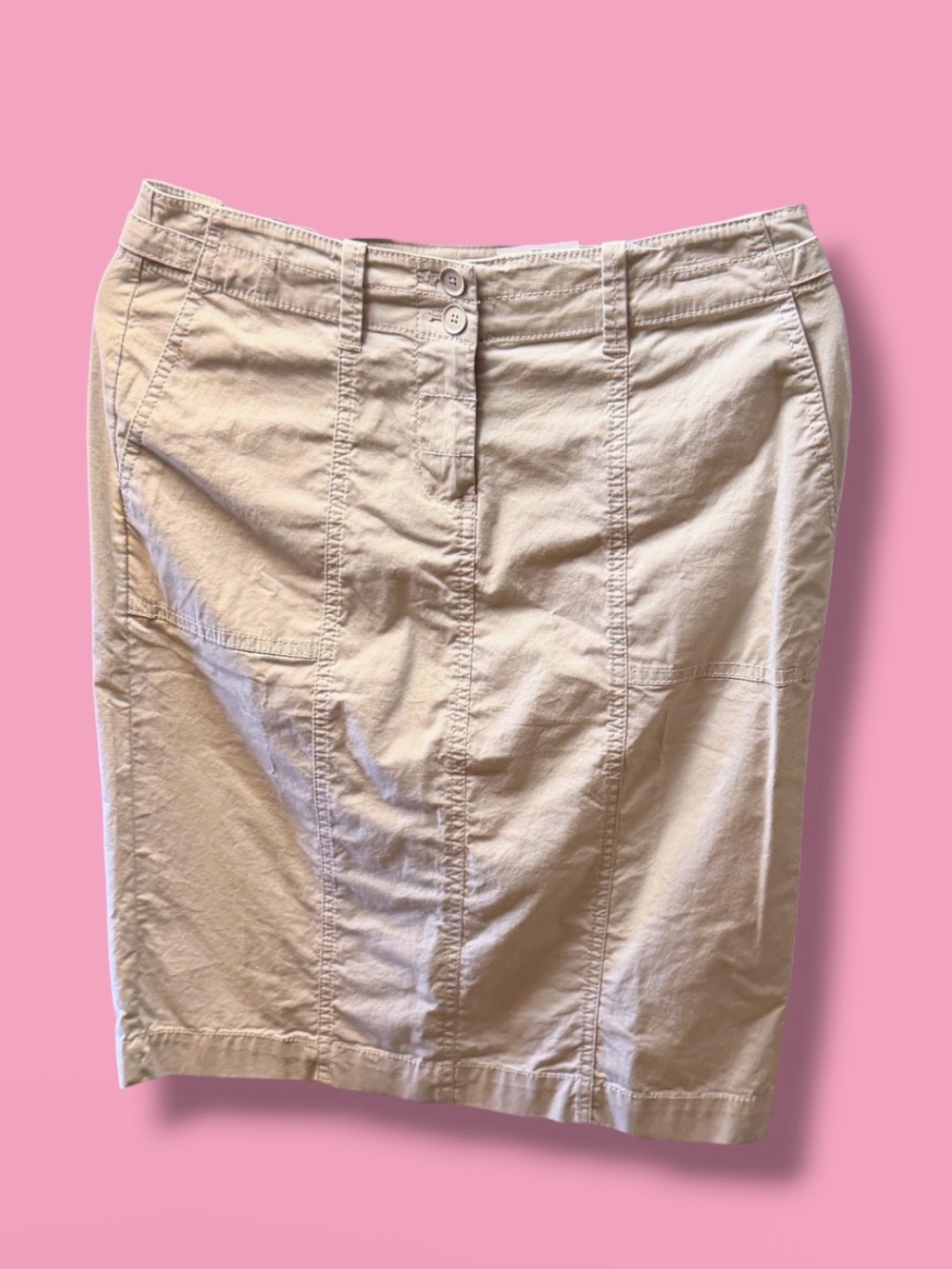 Talbots Neutral Beige Cotton Skort
